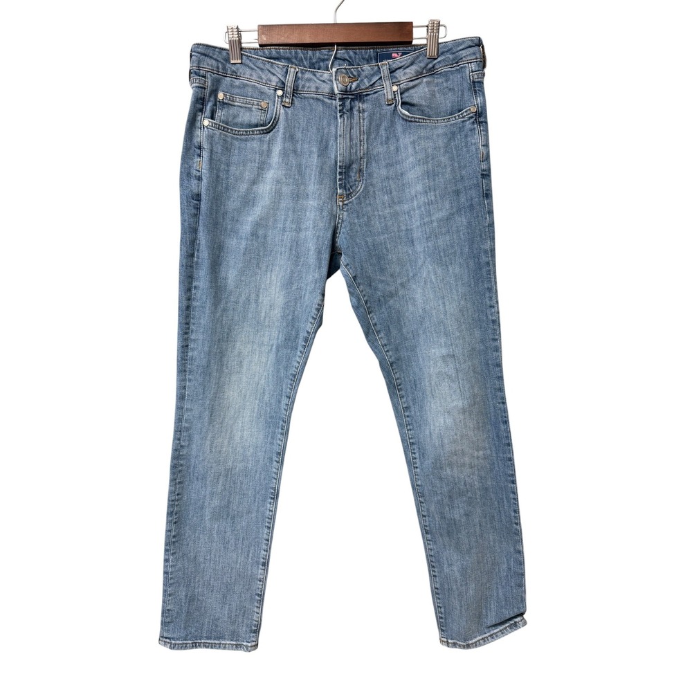 Vineyard Vines Jeans Mens Size 34 Blue Straight Leg Stretch Medium Wash Denim